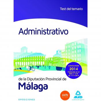 Administrativo de la diputación de málaga. Test del temario (Tapa blanda).