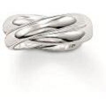 Anello donna con charm a forma di fiore e catena in acciaio inox Thomas Sabo TR1919-001-12-54