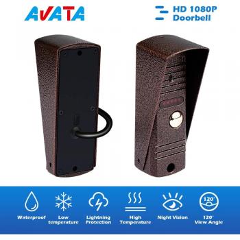 Home Security Video Intercom Unit with IP65 Waterproof Doorbell and IR Camera