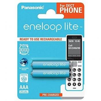 Panasonic Eneloop Lite AAA Micro 550mAh Rechargeable Battery (2 Pack)