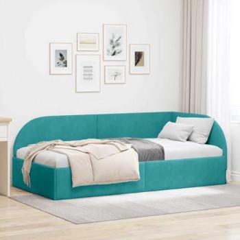 Cama en esquina Tuquesa 80 cm x 200 cm de Terciopelo