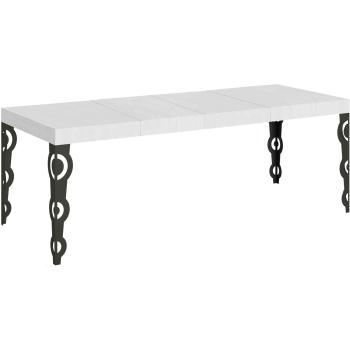 Mesa Extensible Premium Karamay 90x160/420 cm Fresno Blanco