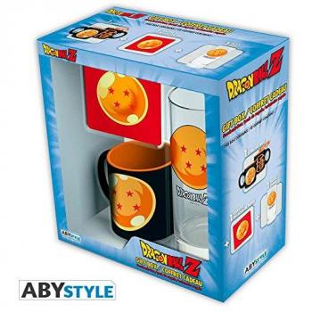 Mini Taza Dragon Ball Z con Posavasos y Vaso de Cristal