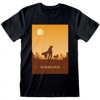 Homme Star Wars – T‑shirt Mandalorien en noir, L