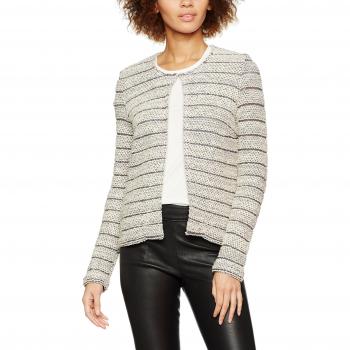 Damen Strickjacke More & More Wirk Cloudy Grey, 2‑Farbe, 44