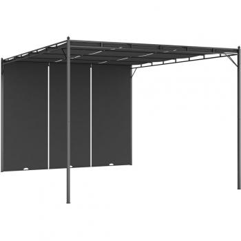 Estrutura de Cúpula Jardim VidaXL Antracite 4x3m + Cortinas
