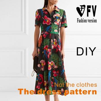 Plantilla para vestido con cuello de camisa BLQ-290