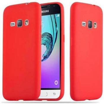 Samsung Galaxy J1 (2016) – Cadorabo TPU Candy Cover, rote Handyhülle