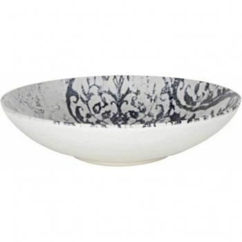 Plato hondo con diseño elegante y resistente al lavavajillas y microondas, marca La Mediterránea, colección Horus Monaco, diámetro 21 cm