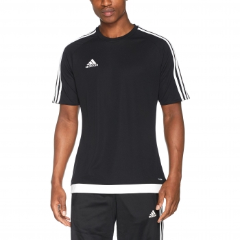 Camiseta adidas Estro 15 JSY para hombre, color negro / blanco, talla L