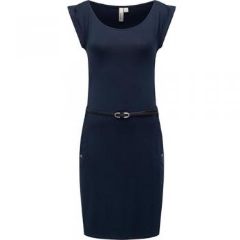 Ragwear Tagg Kurzarmkleid für Damen mit Taillengürtel und Taschen