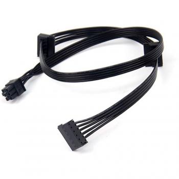 Adaptador 6‑pin macho GPU PCI a 1‑3 SATA SSD – Modular negro, uso en modelos CX850m/CX750m