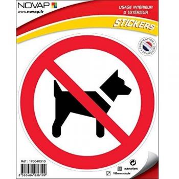 Interdiction Chiens Panneau Souple Ø180mm