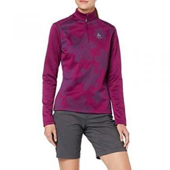 Odlo Damen 1/2 Zip Midlayer God Jul Print, Magenta Purple, XS