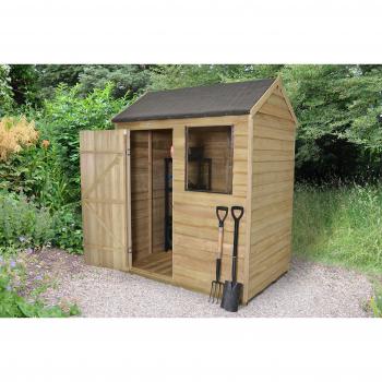 Timber Oasis 6x4 Reverse Apex Overlap Garden Shed