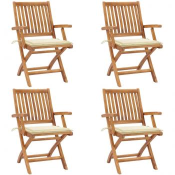 Teak Wood Garden Chairs with Cushions
