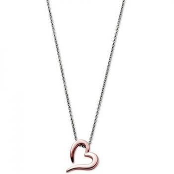 Bijou cœur rose bicolor GOOIX Femme 45 cm