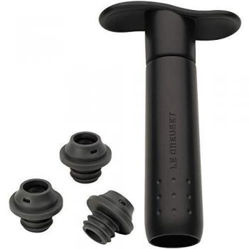 Le Creuset Black Wine Pump and Stopper Set