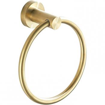 Gold Finish Round Towel Rack