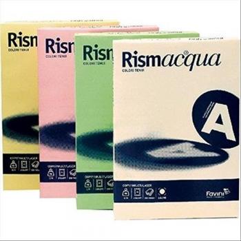 Favini Carta RISMACQUA140 MIX 5 COLORI TENUI