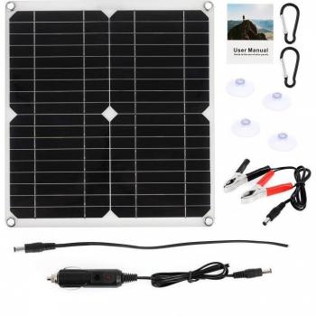 Sistema Solar Portátil 200W, Controlador 60A, 12V para Barco