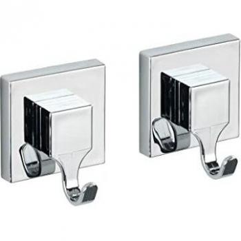 Gancio da muro per asciugamani Quadro, Porta strofinacci da muro, Fissaggio Vacuum-Loc® senza foratura, riposizionabile e rimovibile senza residui