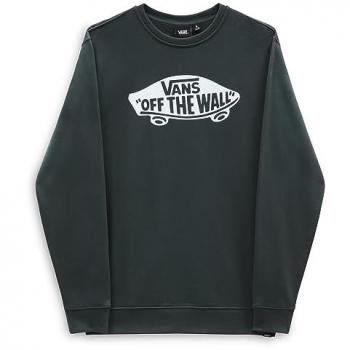 T-shirt à manches longues Vans Classic Off the Wall en vert sombre et blanc – M