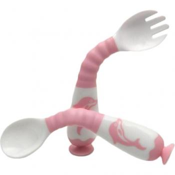 Suction Base Baby Spoon and Fork Training Set
