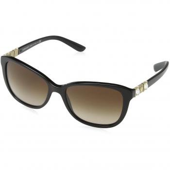VERSACE Women's 0Ve4293B GB1/13 57mm Aviator Sunglasses – Black/Brown Gradient