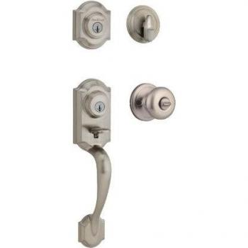 Kwikset 95530-018 Montara Single Cylinder Handleset w/Juno Knob Featuring SmartKey in Satin Nickel