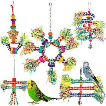 Bamboo Bird Chew Toys Set