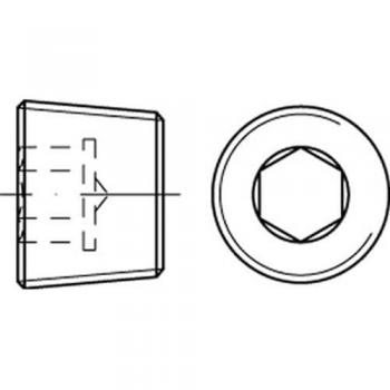 DIN 906 Verschlussschrauben 100‑Pack – Edelstahl, 3/8”, Innen-6‑Kant