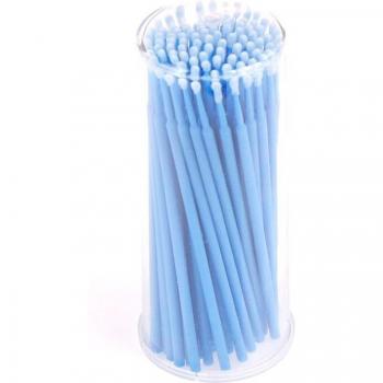 Paquete de 100 cepillos de pestañas de microfibra