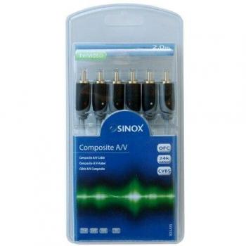 Câble vidéo 3 RCA M 2 m Sinox
