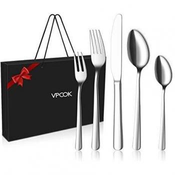 Mirror Polish 6-Course Tableware Utensil Set (Gift Box Included)