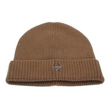 Stylish Beige Beanie Hat for Men by Guess L
