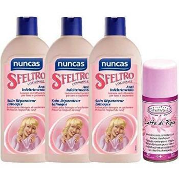 NUNCAS Set Sfelfro 500 ml + latte di rosa 150 ml Anti Infeltrimento