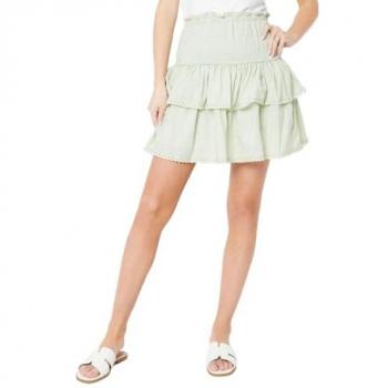 Oasis Sage Green Tiered Mini Skirt for Women