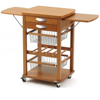 Carrello Cucina Area Attrezzata Ciliegio