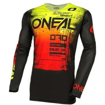 Maillot de motocross O'Neal Mayhem Scarz Negro-Rojo