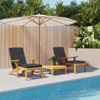 Coussins assise longue noire – lot de 2 – tissu Oxford