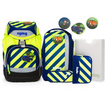 Schulrucksack IllumiBär Neo – blau/gelb, 35 cm, 7 Teile