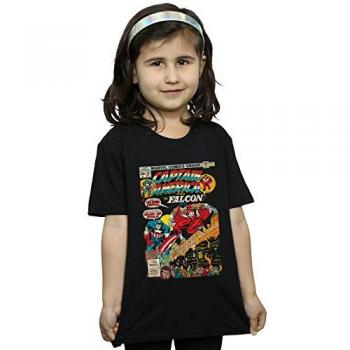 Camisado Marvel Girls Capitán América y Falcón con ilustración de portada