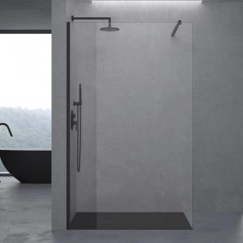 Paroi de Douche Doporro 120cm Verre Sécurisé 10mm Profilé Noir