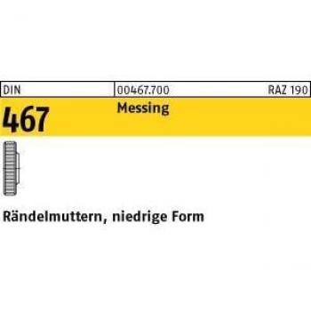100 Stück Rändelmuttern M3 Messing DIN 467
