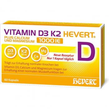 Vitamin D3 K2 Hevert 1000 IE mit Mineralien