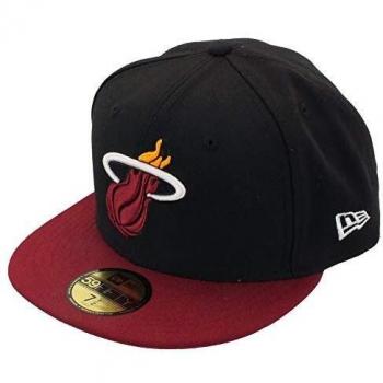 New Era NBA Miami Heat Curved Visor Cap Black Male One Size