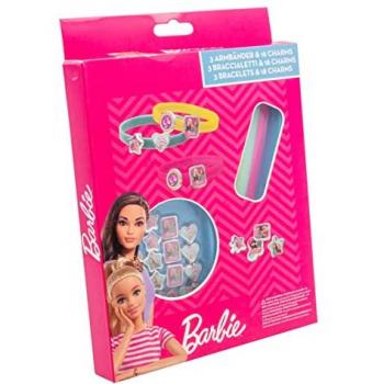 Joy Toy Barbie 3 Bracciali in Plastica con 18 Charms