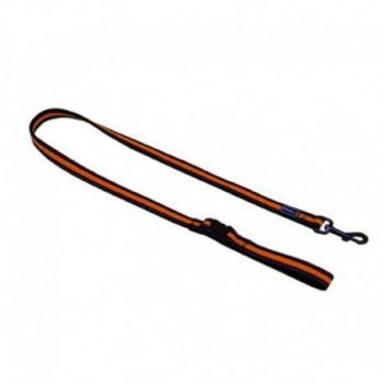 Laisse de promenade Freedog Soft Orange, nylon et LED réfléchissant