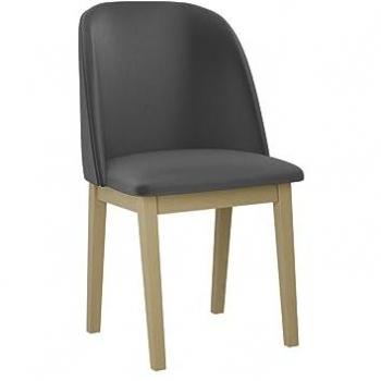 Chaise Design Victorville 332, Chêne Sonoma, 83x48x46cm, Tapisserie